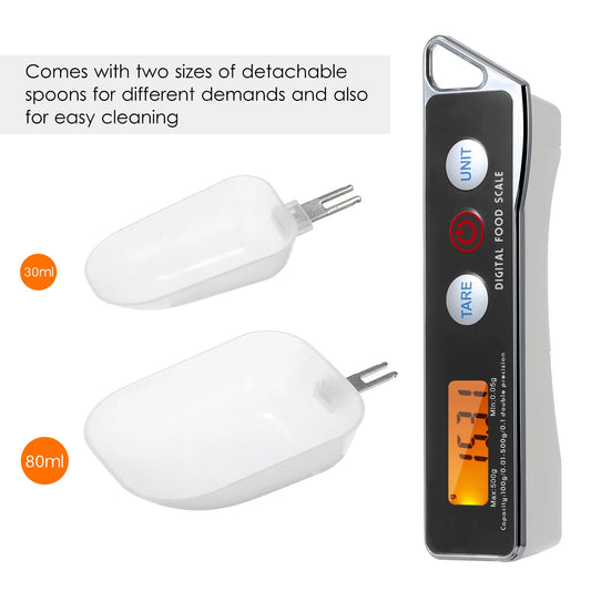 🔥 Ψηφιακή Ζυγαριά Κουτάλι – LCD Οθόνη + 2 Μεζούρες για Ακριβή Ζύγιση Υλικών