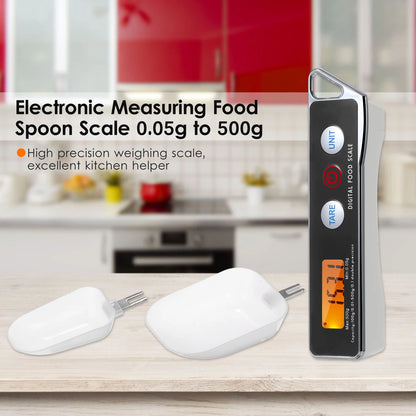 🔥 Ψηφιακή Ζυγαριά Κουτάλι – LCD Οθόνη + 2 Μεζούρες για Ακριβή Ζύγιση Υλικών