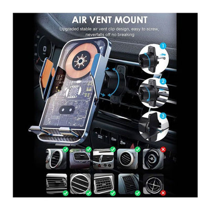 Αυτόματη Βάση Κινητού Αυτοκινήτου με Γρήγορη Ασύρματη Φόρτιση 20W (Αυτόματο Κλείδωμα)